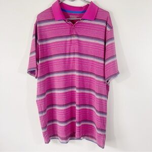 Nike Golf Tour Performance Polo Shirt Pink Stripe Men’s Size XL